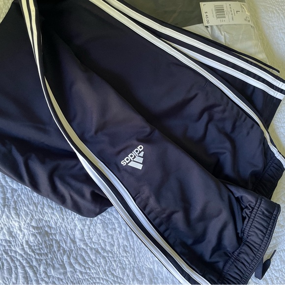 NWT 2 pair of Men’s ADIDAS sport pants - L - nvy & blk - Picture 2 of 11